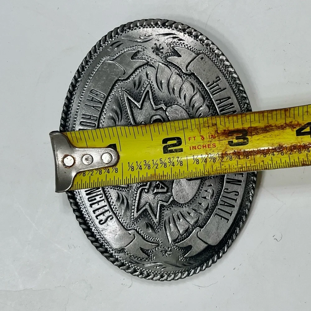 Gay Rodeo Los Angeles 4th Annual Golden State Metal Belt Buckle Limited 56/100‎